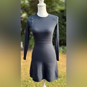 🦋Banana Republic Charcoal Long Sleeve Dress